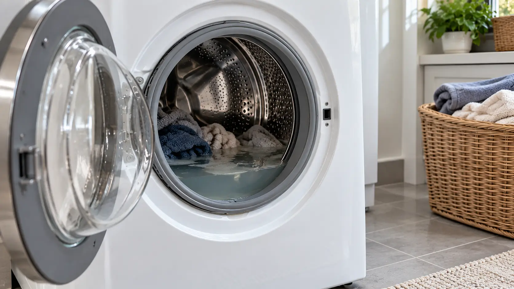Washing machine not draining in Toronto with standing water